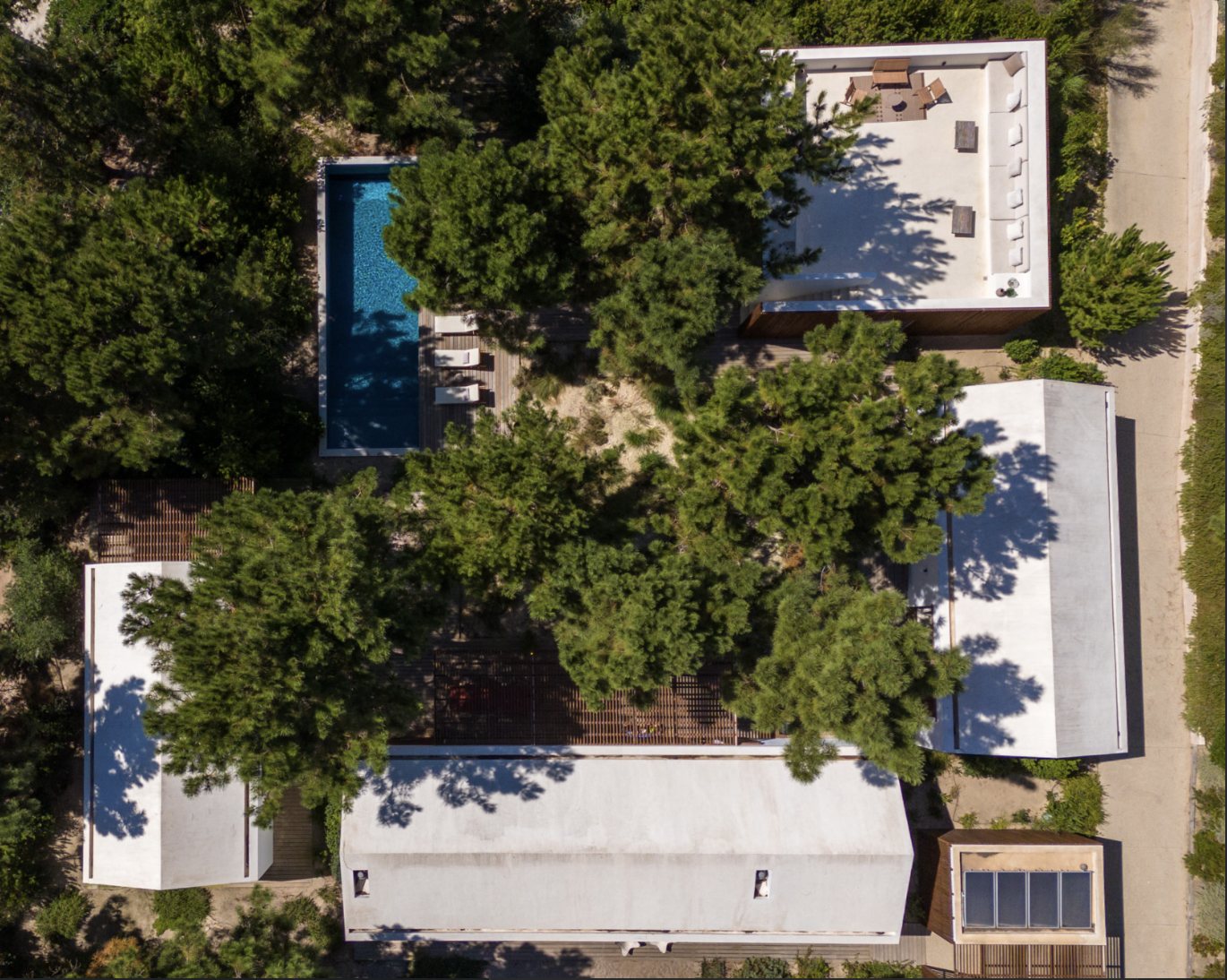 Aerial view of Casa Ananda